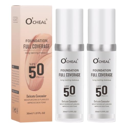 2 Stück Foundation Color Changing,SPF 50+ Farbwechselnde Foundation für Reife Haut 40 Ml Farbwechsel Grundierung,Changing FoundationLanganhaltende Feuchtigkeit Schafft Ein Natürliches Basis-Make-up