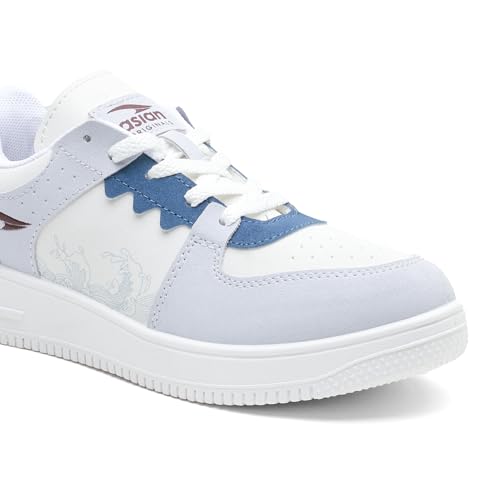 Image of ASIAN Men THUNDER-07 Stylish Casual Mid Top Sneaker and Trendy Shoes with Laces for Men & Boys, Perfect, College, Parties and Outings, Lightweight, Comfortable, and Durable for All-Day Use