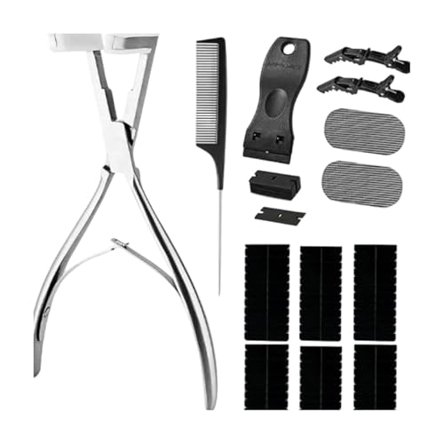 Kit d'outils extensions de cheveux bandes adhésives parfait pour salons de coiffure