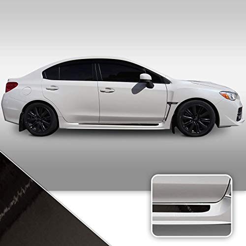 Door Side Skirt Stripe Accent Vinyl Decal Overlay Wrap Compatible with Subaru WRX STi 2015 2016 2017 2018 2019 2022 - Chrome Dark Black Grey