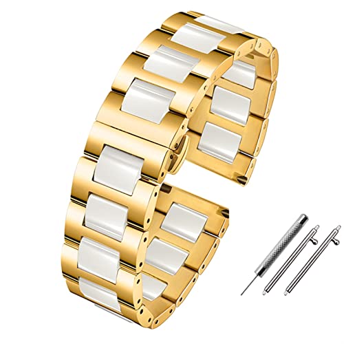 ZCCZJS Smart Watchband 20 mm de 22 mm brazalete de cerámica para Samsung Gear S2 S3 S4 Correa de reemplazo para Huawei Watch2 Pro GT2 Magic Bands