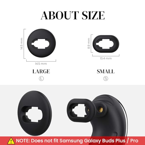 Image of ZORBES 6 Pairs Silicone Eartips S /L Compatible with Galaxy Buds Live | Secure Fit, Reduced Sound Leakage, Soft Silicone, Small /Large Sizes, Easy Cleaning