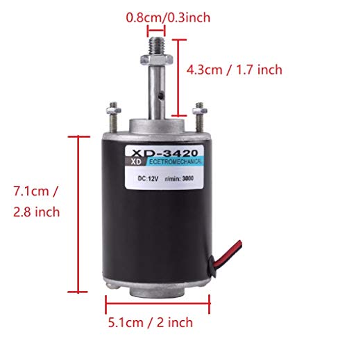 Bbt 12V 30W High Speed Permanent Micro Dc Magnet Motor,30Db Low Noise Reversible Electric Gear Motor For Diy Generator (Dc 12V 3000Rpm) #TOP2