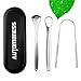 Tongue Scraper Cleaner, Automoness 3 pcs Stainless Steel Metal Tongue Scraper with Carrying Case, Fresh Breath Rustproof Oral Tongue Cleaner for Adults