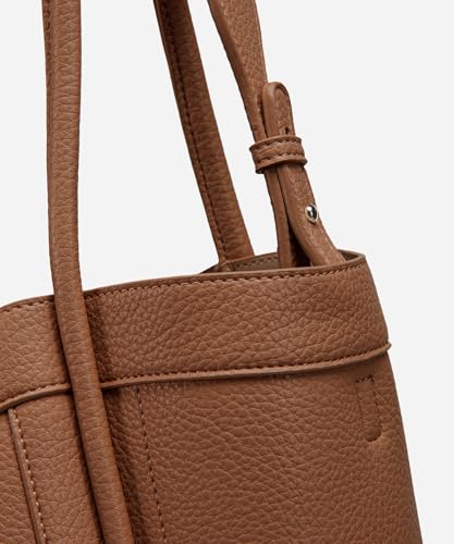 Image of NEWBELLA Tote Bag for Women, Vegan Leather Crossbody Shoulder Bag, Top Handle Satchel Purse for Work, Travel, Daily Use (Brown-Large)