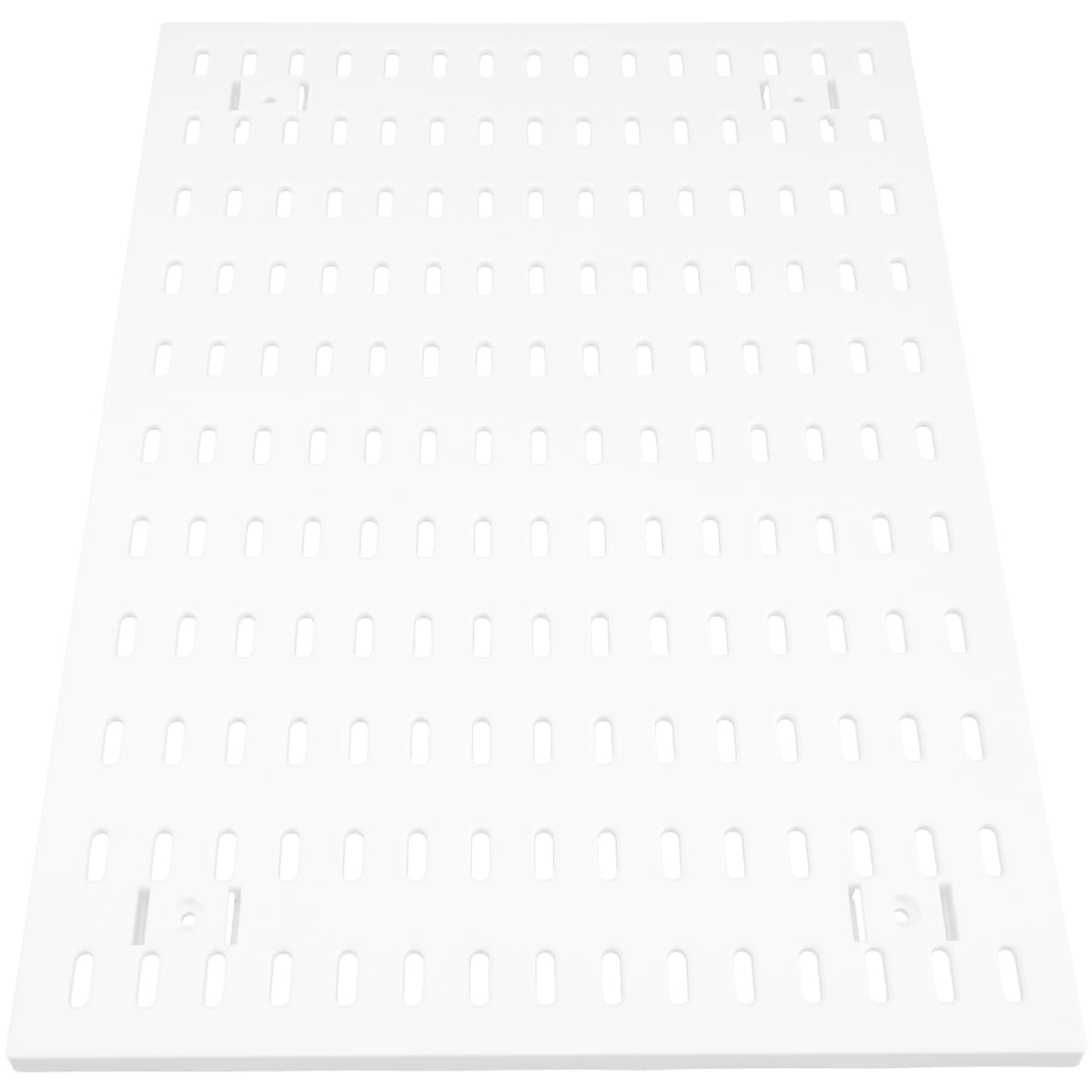 Healeved Soporte para tablero, tablero de ranuras para sala de manualidades, organizador de espacio, organizador de pared, organizador de tablero, estante blanco, accesorios de plástico montado en la