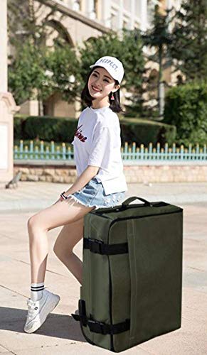 Schoonheidstools 20"Trolley Bagage Oxford Doek Waterdichte Instaptas Opvouwbaar Bespaar ruimte Hoge capaciteit Geschikt voor buitensporten voor mannen en vrouwen, 36X22x51cm, Groen (Groen) - Image 8