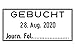 Produktbild trodat Datumstempel 2910/P03/B/2910P03B10 54x24mm Gebucht