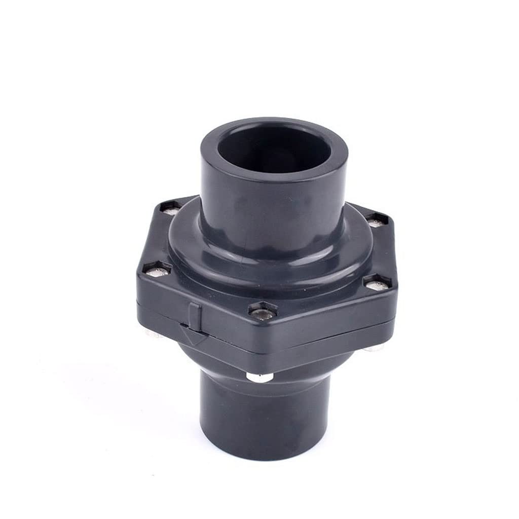 PE Válvula de bola Conector de tubería UPVC Flap Válvula de retención Plástico, for alcantarillado Tubería de drenaje Bomba de agua Antirreflujo Antiolor Válvula de retención Conector (Size : ID 50mm)