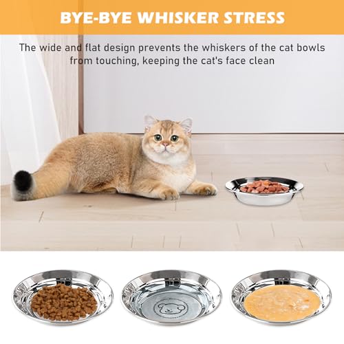 Hundenapf Welpen 10 Stück, Edelstahl Welpennapf, Katzennapf Edelstahl, 316 Edelstahls Futternapf Katze 14cm+16cm Set, Katzenschüssel, Fressnapf Katze für Haustiere Katzen Welpen