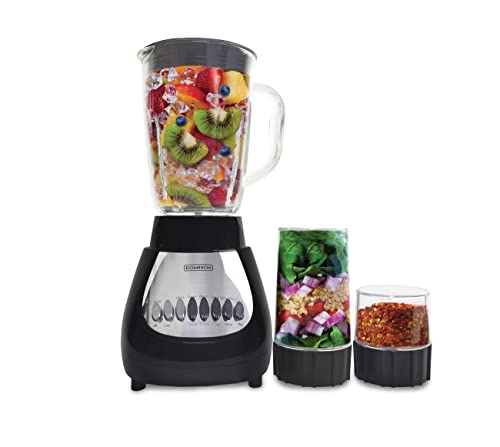Dominion BlendMax Powerful Countertop Blender for Smoothies and Shakes, Food Chopper for Salsa and Vegetables , Grinder for Nuts and Herbs, 10 Speeds with Pulse, Sharp Multi-Level Stainless Steel Blade, Black - Image 5
