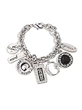 GUESS Factory Women's Silver-Tone Enamel Plates Bracelet