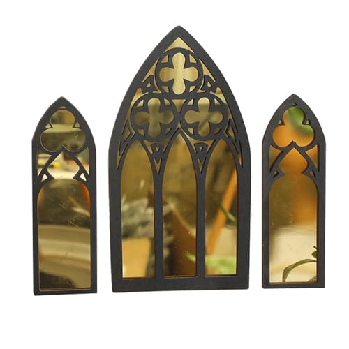 Décoration murale cathédrale – Lot de 3 miroirs noirs effrayants pour – vue 6