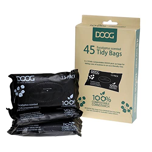 Doog Compostable Dog Poop Bags 3x15 Pack - Eco Friendly Dog Waste...