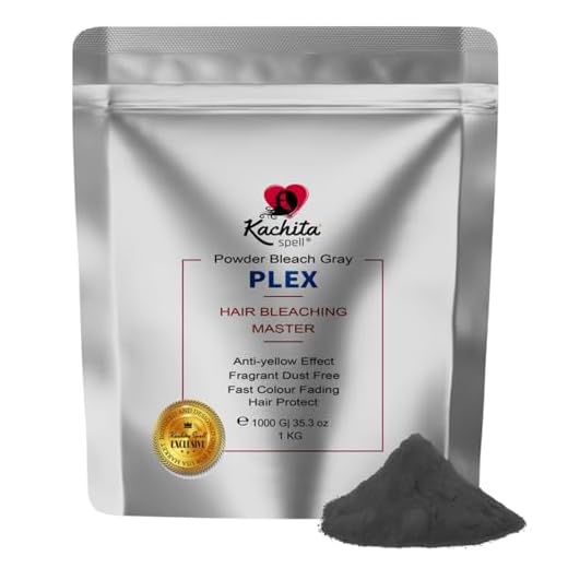 Kachita Spell Professional Black/Charcoal/Grey Powder Hair Lightener with PLEX for Hair Highlights, Balayage, dust free Charcoal hair bleach powder, Less Breakage and Shiny Hair Decoloracion 2.2 lb Made in USA