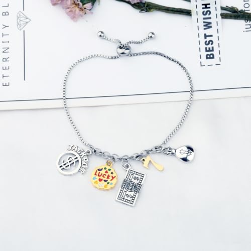 UJIMS Lucky Gambler Gifts Good Luck Jackpot Bracelet Casino Queen Gift Las Vegas Gambler Jewelry Slot Machine Jewelry3