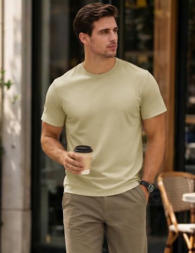 Image of MAGCOMSEN Mens T-Shirts Short Sleeve UPF 50+ Lightweight Moisture Wicking Basic Crewneck Casual Summer Cooling T Shirt