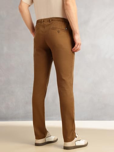 Image of Thomas Scott Men's | Straight Fit | Mid-Rise | Solid | 4 Pockets | Woven | Chinos Trouser