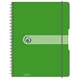 Herlitz 11293099 Spiralblock A4 to go, Holzfreies Papier, 80 Blatt, grün