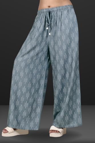 Image of Women's Cotton Rayon Flair Printed Pocket Regular Palazzo Pack of 2