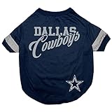 Pets First NFL Dog T-Shirt, Dallas Cowboys, Blue, Large, Striped, Sports Fashion, Poly-cotton