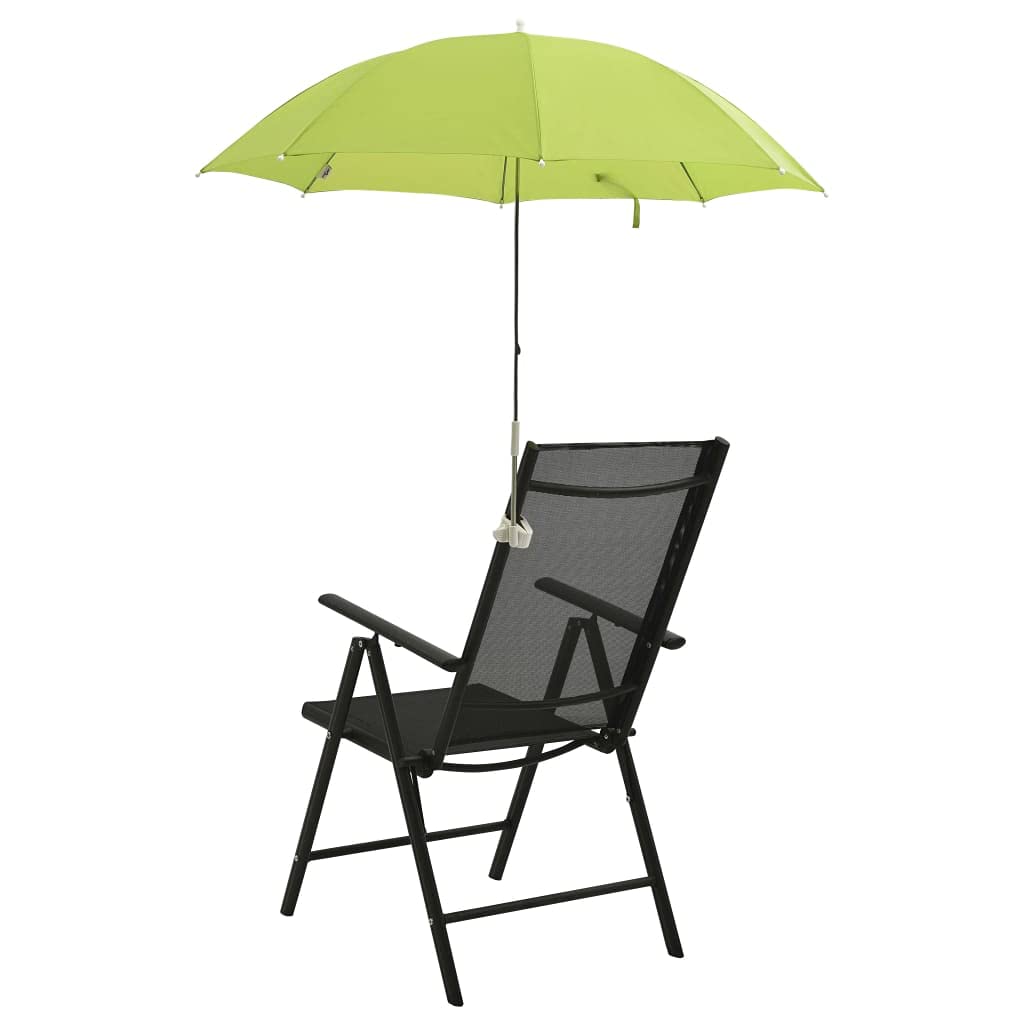 Sombrilla para sillas de camping (2 unidades, 105 cm), color verde
