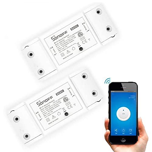 WiFi Smart Light Switch, 2 Pack Wireless Remote Control for Smart Home