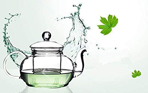 Bule de vidro resistente ao calor de 1 peça para garrafa de chá com infusor