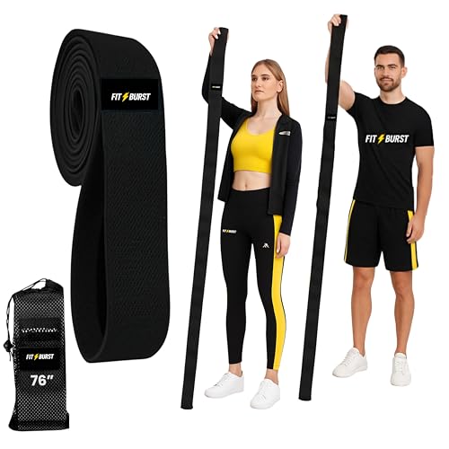 Fit Burst 76 Inche Black Fabric Resistance Bands – Extra