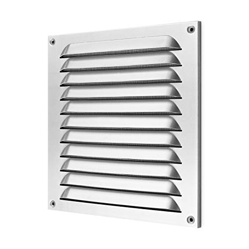 calimaero WGQ 200 x 200 mm Wetterschutzgitter Alu Lüftungsgitter Schlitz-Gitter Lamellengitter