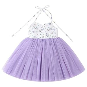 Flofallzique Summer Baby Girls Dress Vintage Floral Tulle Birthday Tea Party Infant Toddler Tutu Dresses for 0-8 Y