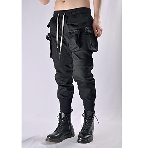 MOKEWEN Men's Women Tech Multi Pockets Ankle Cargo Pants2