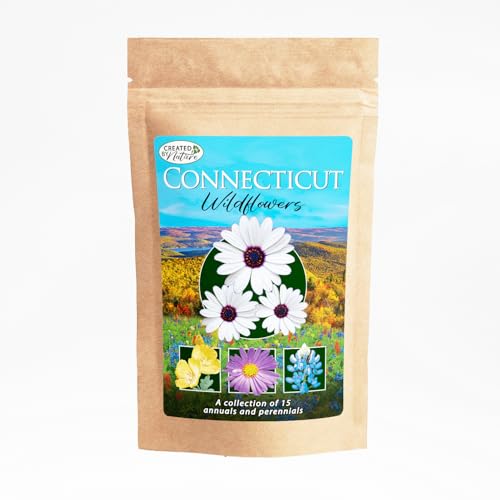 Created By Nature Connecticut Wildflower Seed Mix, 15 Flower Varieties, 50,000 Seeds