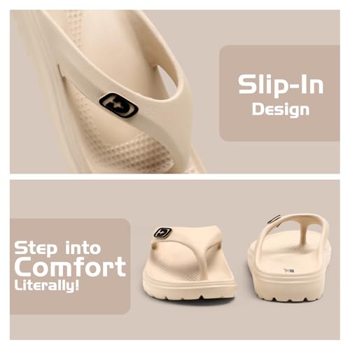 Image of Flip Flops for Women | Lightweight Thong Slippers with Soft EVA Sole | Anti-Slip Everyday Wear Sandals for Home & Outdoor