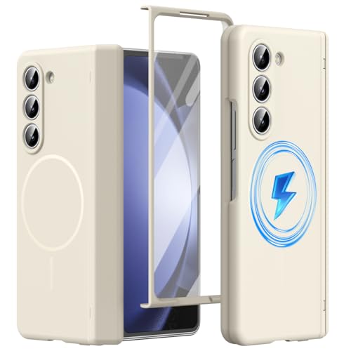 Protection charnière Samsung Z Fold5 étui magnétique anti-rayures blanc