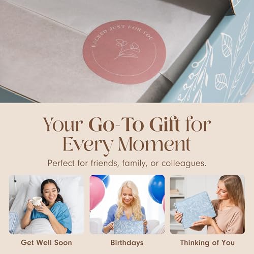 Image of Unboxme Thank You & Appreciation Gift Basket for Women, Cozy Care Package with Tea, Mug, Socks & Honey, Ready to Gift for Friends, Clients & Coworkers