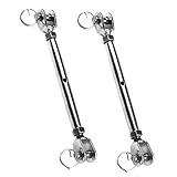 MUSISALY 2pcs Turnbuckle Heavy Duty Stainless Steel Cable Tensioner Closed Body Turnbuckle for Wire Rope Industrial Use