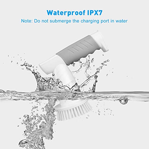 Electric Spin Scrubber,Power Scrubber Cleaning Brush With 5 Brush Heads,Electric Cleaning Brush Rechargeable Cordless Spin Scrubber For Bathroom Floor Tile Tub Kitchen Car, Model: Ebc-885 #TOP6
