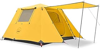 KAZOO Family Camping Tent Large Waterproof Pop Up Tents 4 Person Room Cabin Tent Instant Setup with Sun Shade Automatic Aluminum Pole
