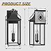 Lawyettle 25-INCH Dusk to Dawn Outdoor Wall Light, Large Size Waterproof Patio Lanterns, 3-Light Exterior Wall Mount Lantern Sconce with Glass, Black Wall Sconces for House Garage Front Door