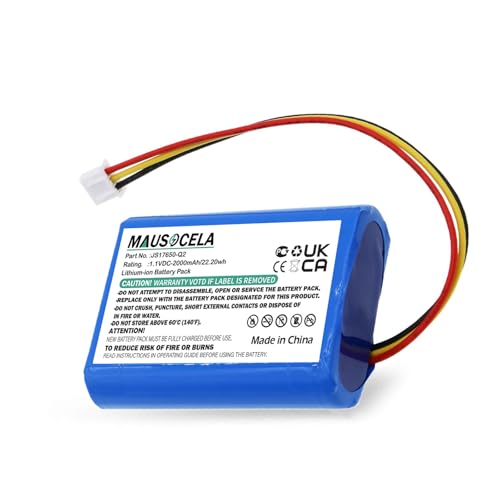 MAUSOCELA AR JS17650-Q2 Replacement Speaker Battery, Compatible with AR AWSBT10, AWSBT10BK, AWSEE3, AWSEE3BK - 2000mAh/ 22.20Wh -11.10V