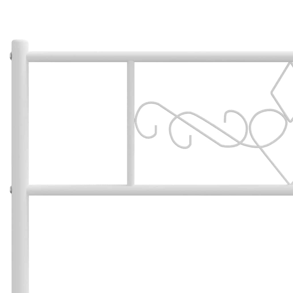Testiera di ricambio in metallo bianco 160 cm, robusta testiera in acciaio verniciato a polvere, stabile headboard per camera da letto, durevole espaldar de cama