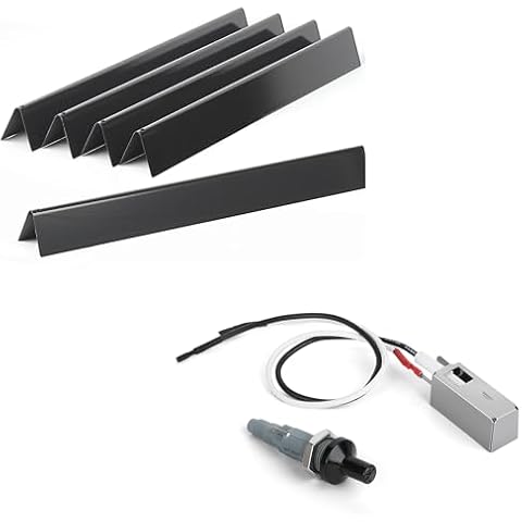 Apromise Grill Parts for Weber Grill - 7509 Grill Igniter and 7536 22.5 Inch Flavorizer Bars Replacement for Weber Spirit 300 Series Grills(Side-Mounted Control) Cover