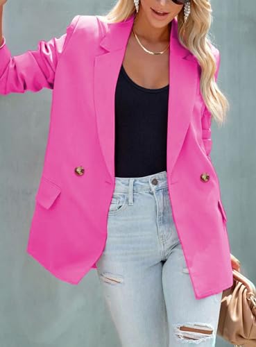 ARTFREE Womens Casual Blazer Button Lapel Long Sleeve Work Business Fashion Blazers Jackets Outfits with Pockets2