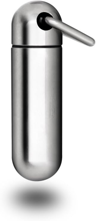 NUBARKO Keychain Pill Holder Titanium Mini Pill Fob Emergency Aspirin & Nitroglycerin Pill Holder for Men and Women, Waterproof, Light Weight and Non Allergenic