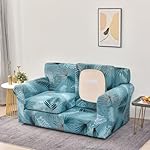 FORCHEER Loveseat Covers for 2 Cushion Couch Covers 3 Piece Stretch Sofa Cover for 2 Cushion Couch Covers Printed Love seat Slipcover Washable Furniture Protector (Loveseat, Styles 2) - Image 4