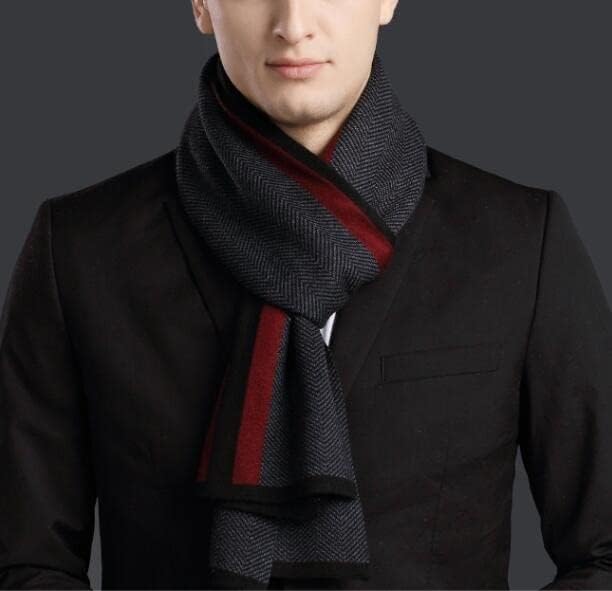 JSEIAJB Warm Scarf Knitting Gift Men's Autumn And Winter Casual Business