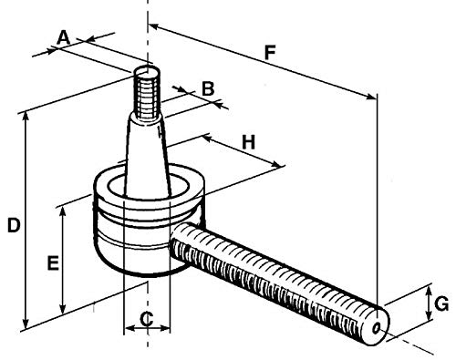 LEM Select Rótula barra de dirección M18 x 1,5 – RE54957 adaptable John D.