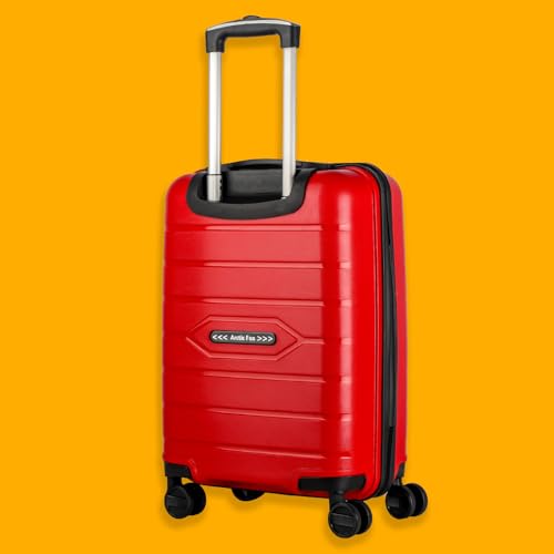 Image of Arctic Fox Parrot 20 inch Hard Shell Cabin Trolley Bag | Polypropylene |8 Wheels 360 Degree Wheeling System Luggage Trolley Bags for Travel (Red)