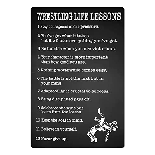 Metallschilder mit Wrestling-Motiven, Poster mit Lebensweisheiten, inspirierende Schilder für...